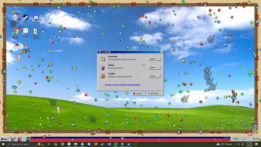 Игра Desktop Survivors 98 вышла в стиле Windows 98 с боевым курсором