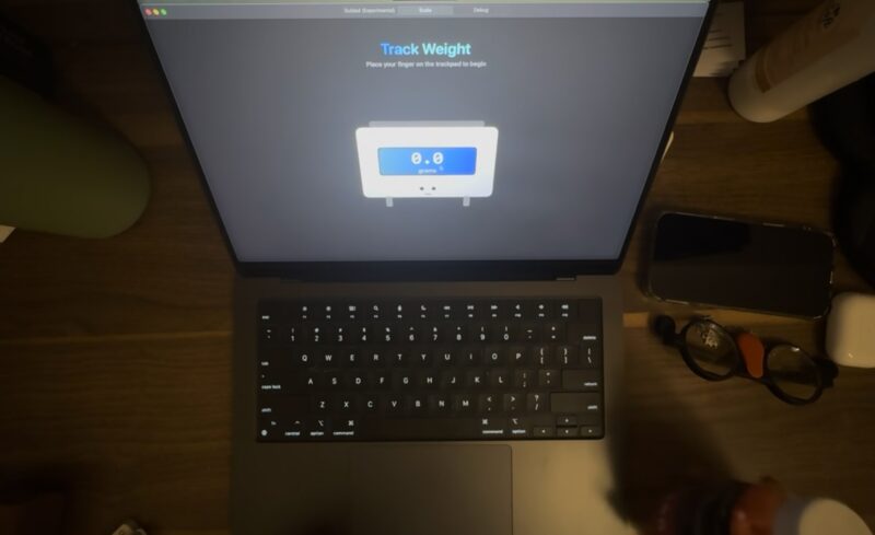 Утилита Track Weight превращает трекпад MacBook в весы с помощью Force Touch