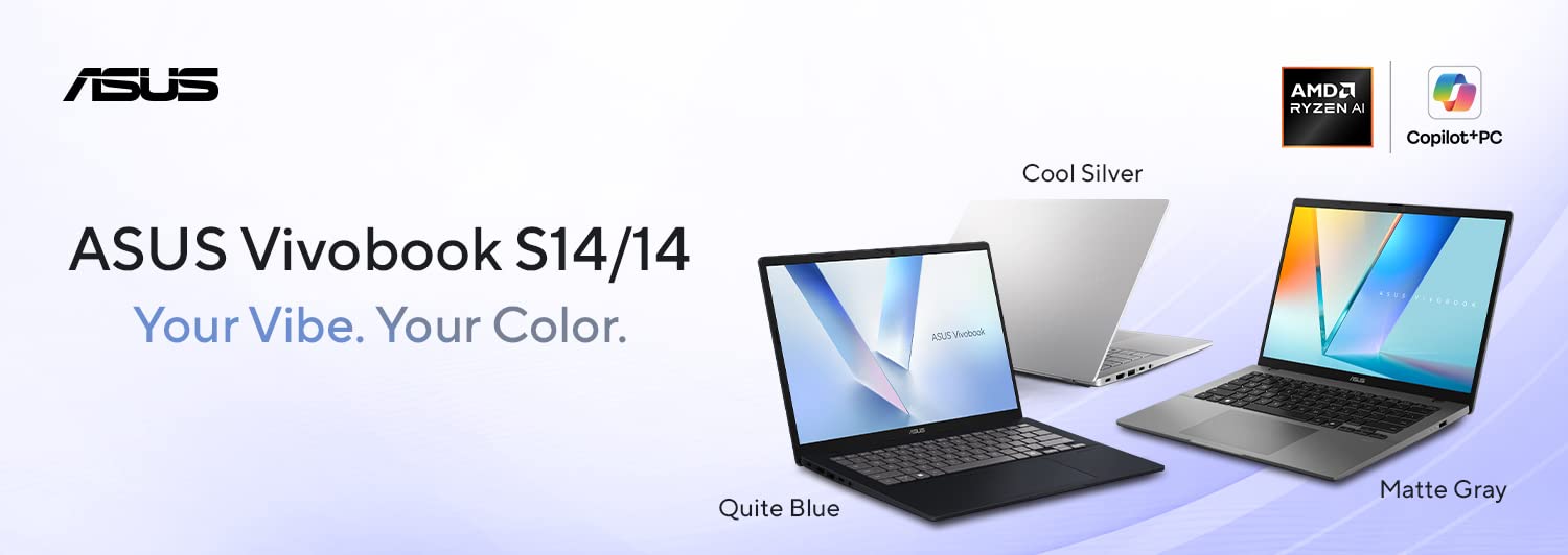 ASUS представит ноутбуки Vivobook S14 и Vivobook 14 с Ryzen AI