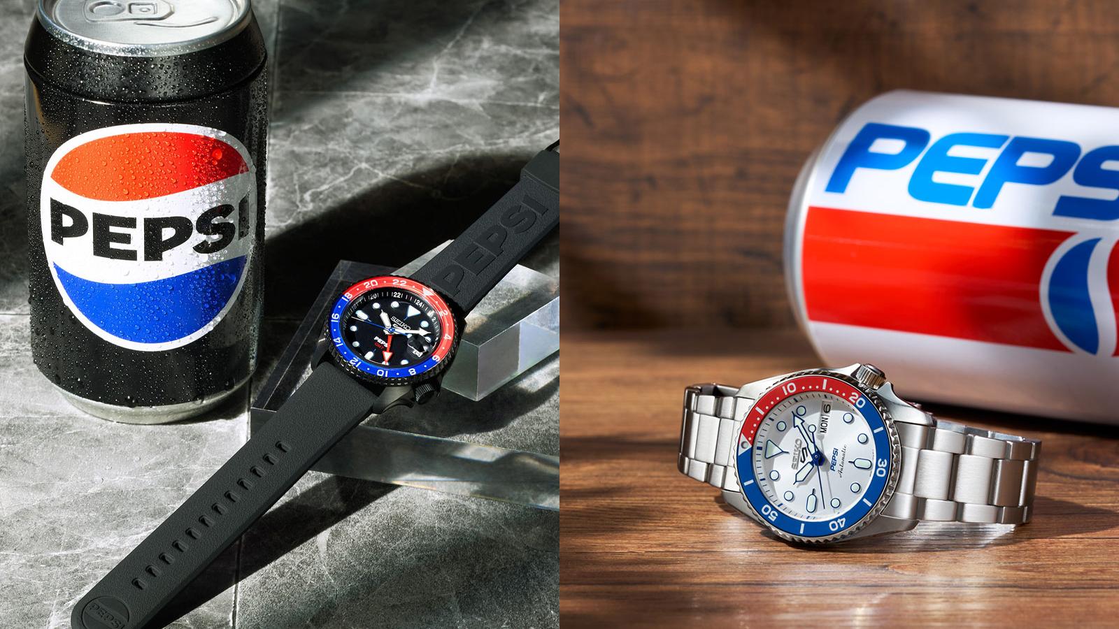Seiko и Pepsi представили ограниченную коллекцию часов Seiko 5 Sports
