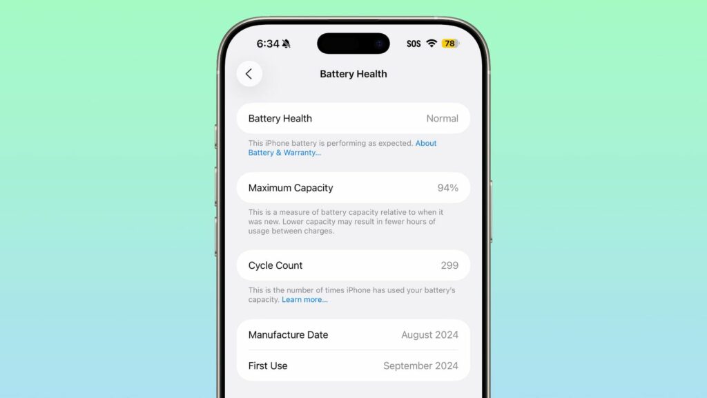 Ограничение зарядки iPhone 16 Pro Max до 80%: результаты спустя год