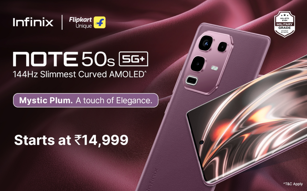 В Индии представлен Infinix Note 50s 5G в новом цвете Mystic Plum